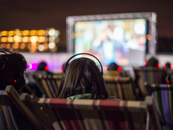 Open-air cinema at Chicheley Hall, Milton Keynes